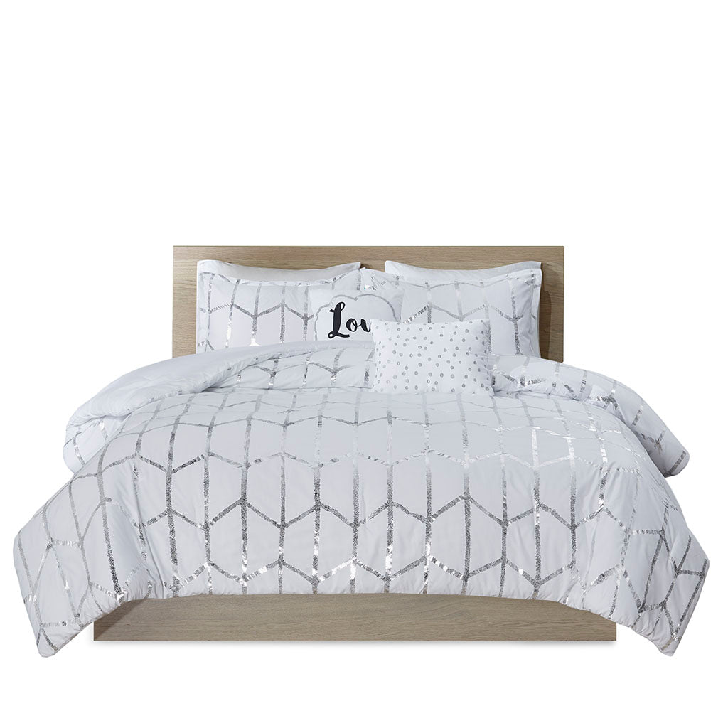 Twin/Twin XL Metallic Printed Comforter Set