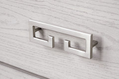 Transitional Style 1pc Nightstand USB Port Metal Handle French and English Dovetail Drawers Rustic White Finish Bedroom Furniture