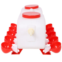 Automatic Chicken Waterer with 10 Drinking Cup,Easy Disassembly and Cleaning Water Dispenser,for Chickens Ducks and Geese