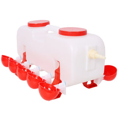 Automatic Chicken Waterer with 10 Drinking Cup,Easy Disassembly and Cleaning Water Dispenser,for Chickens Ducks and Geese
