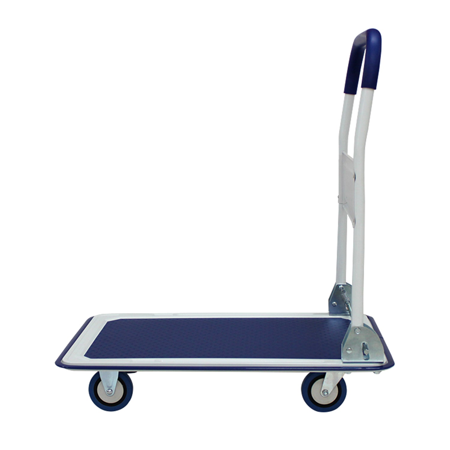 330 lbs. Capacity Platform Truck Hand Flatbed Cart Dolly Folding Moving Push Heavy Duty Rolling Cart in Blue