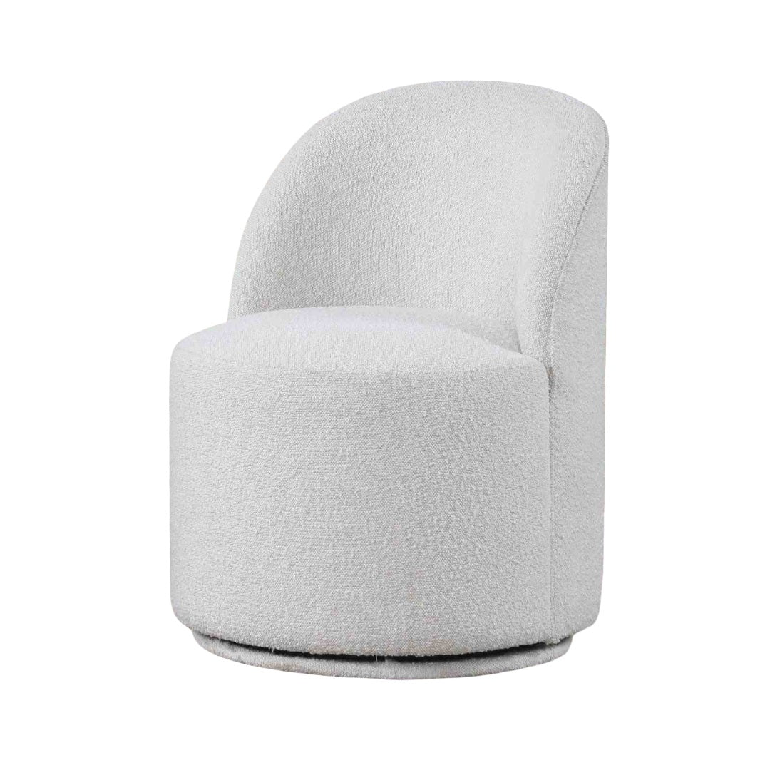 Contemporary Style 1pc Dining Swivel Chair 360 Rotate White Finish Dining Room