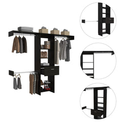 1-Drawer 4-Shelf Closet System Wenge