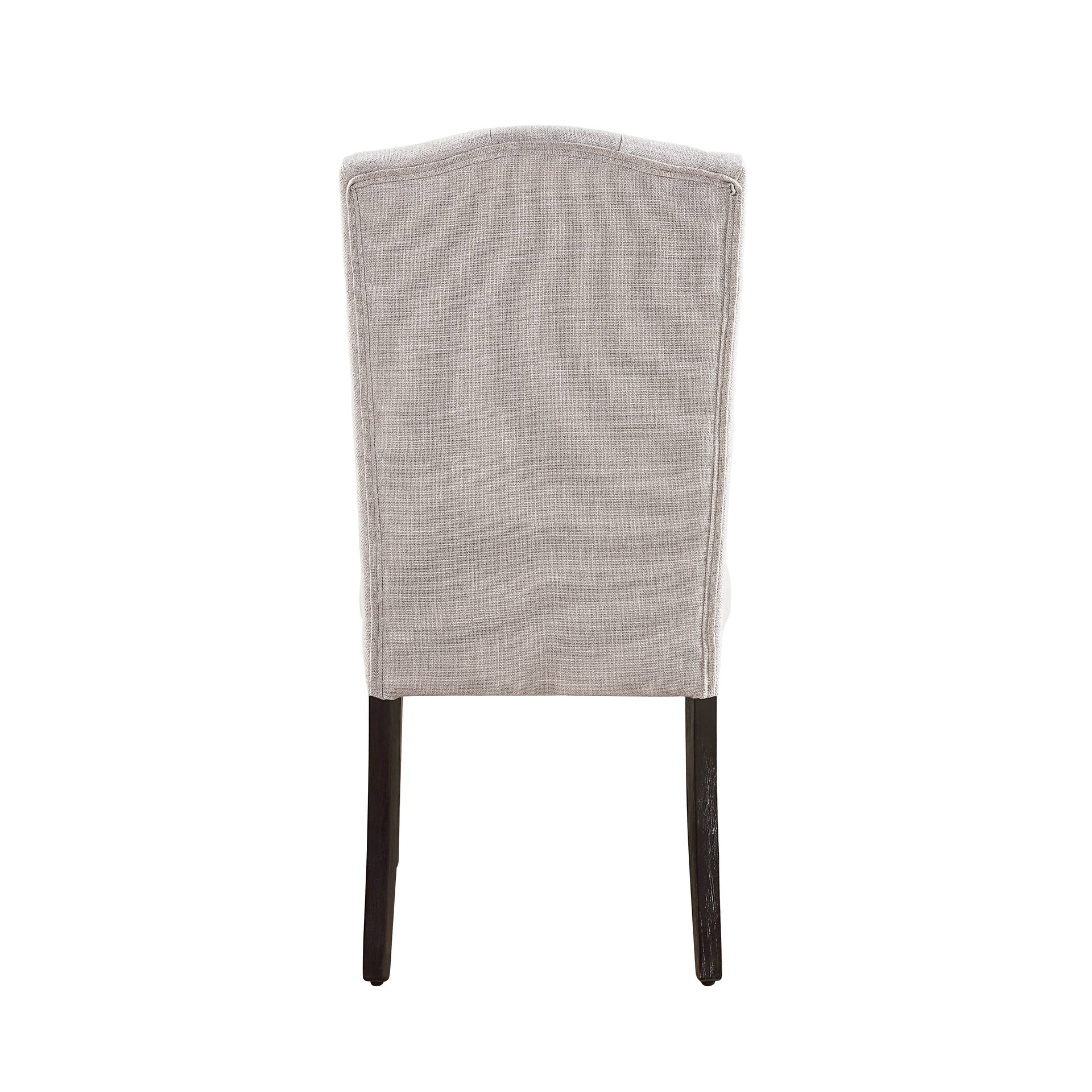 Gerardo Beige Linen & Weathered Espresso Dining Chair (Set of 2)