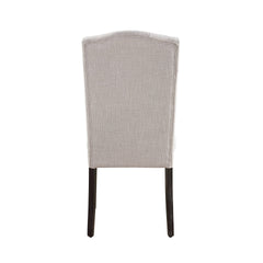 Gerardo Beige Linen & Weathered Espresso Dining Chair (Set of 2)