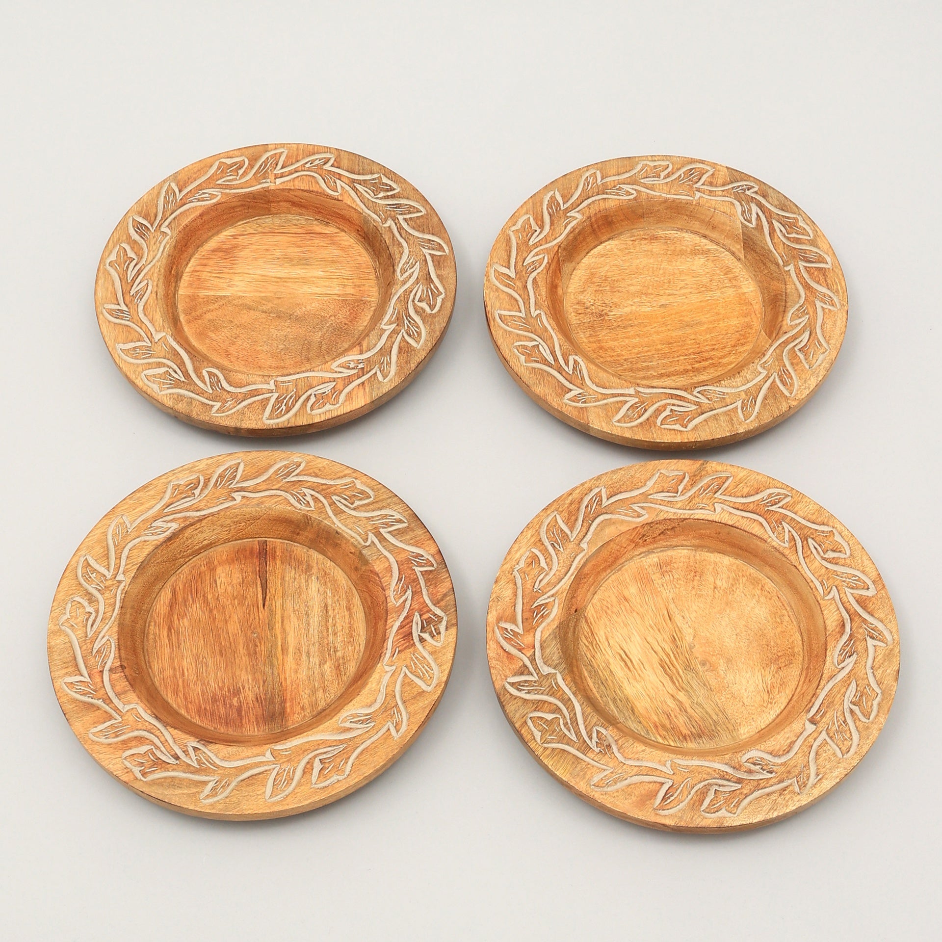 Handcrafted 13" Wood Charger Plate| Wooden Dinning Placemat|Artisan Wood Tableware