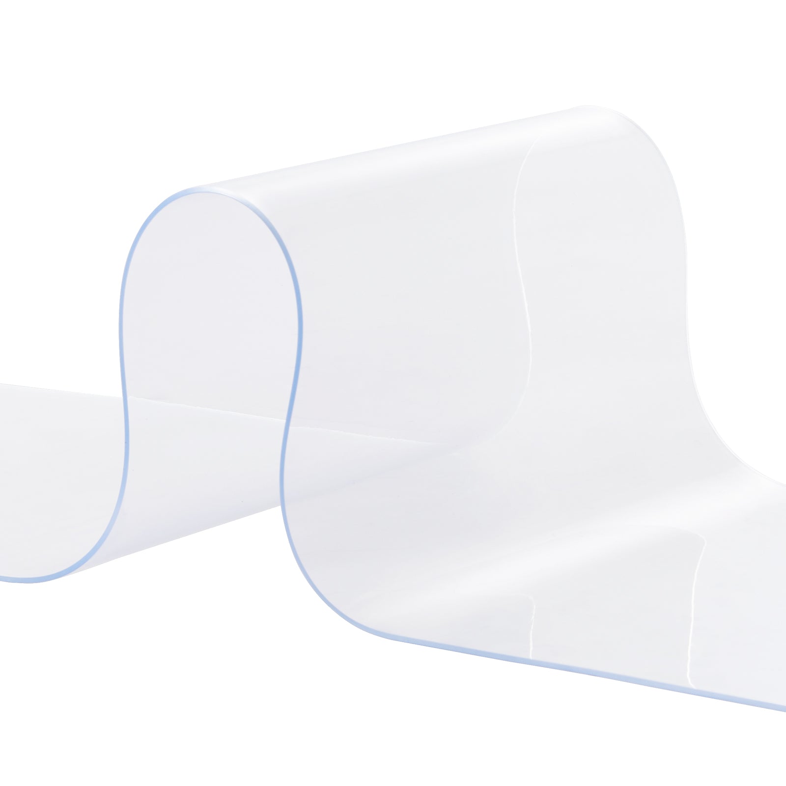 Strip Curtain, 164' Length x 8" Width x 0.08" Thickness, Clear PVC Smooth Curtain Strip Door Bulk Roll, Plastic Door Strips for Doorways of Supermarket, Garage, Warehouse, Barn, Pet Animal House