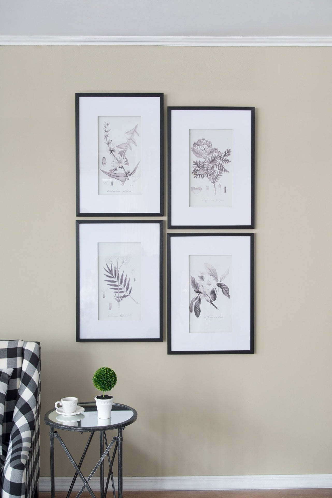 Set of 4 Botanical Wall Art Prints, Home Decor for Living Room, Dining Room, Bedroom, Hallway, 20" x 28"