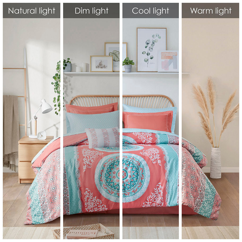 Twin XL Boho Comforter Set with Bed Sheets