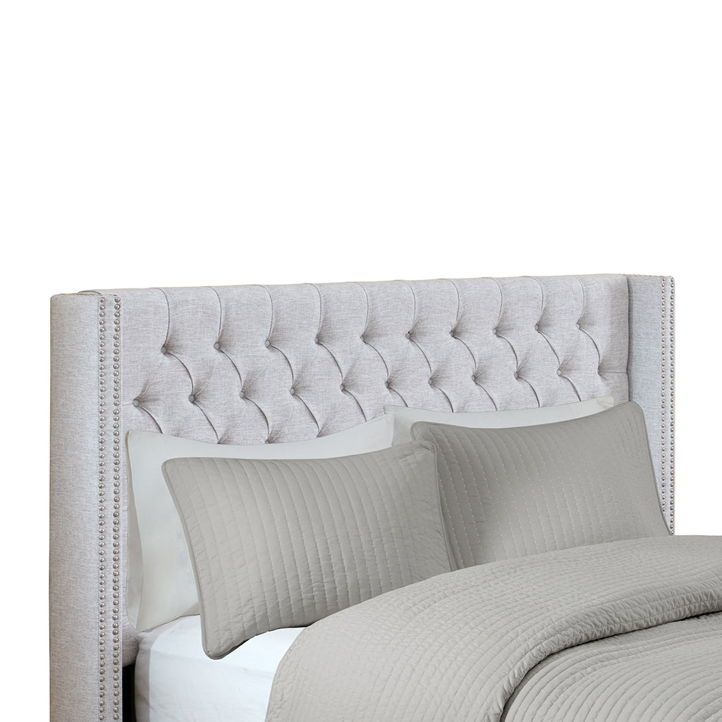 Upholstery Headboard Grey Queen