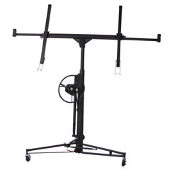 Drywall Lift Panel 11' Lift Drywall Panel Hoist Jack Lifter, black