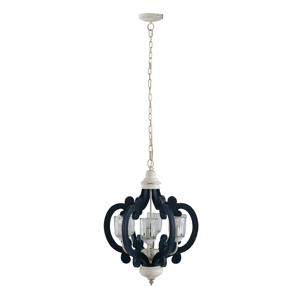 Wood Chandelier 6 - Light Farmhouse Pendant Lighting Natural Wood Hanging Light Fixture for Kitchen Living Dining Room, Bulb Not Included