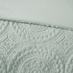 Full/Queen Embroidered Medallion Faux Fur Ultra Plush Comforter Mini Set