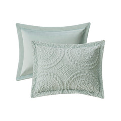 Full/Queen Embroidered Medallion Faux Fur Ultra Plush Comforter Mini Set