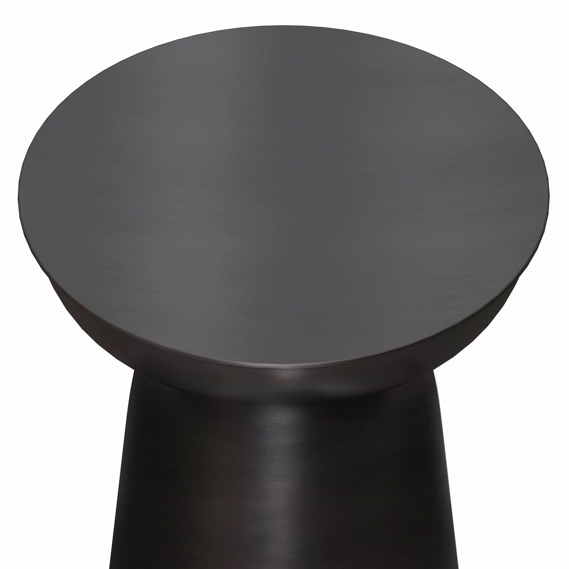 Toby 17 inch Wide Modern Industrial Metal Accent Table in Antique Copper Iron, Assembled