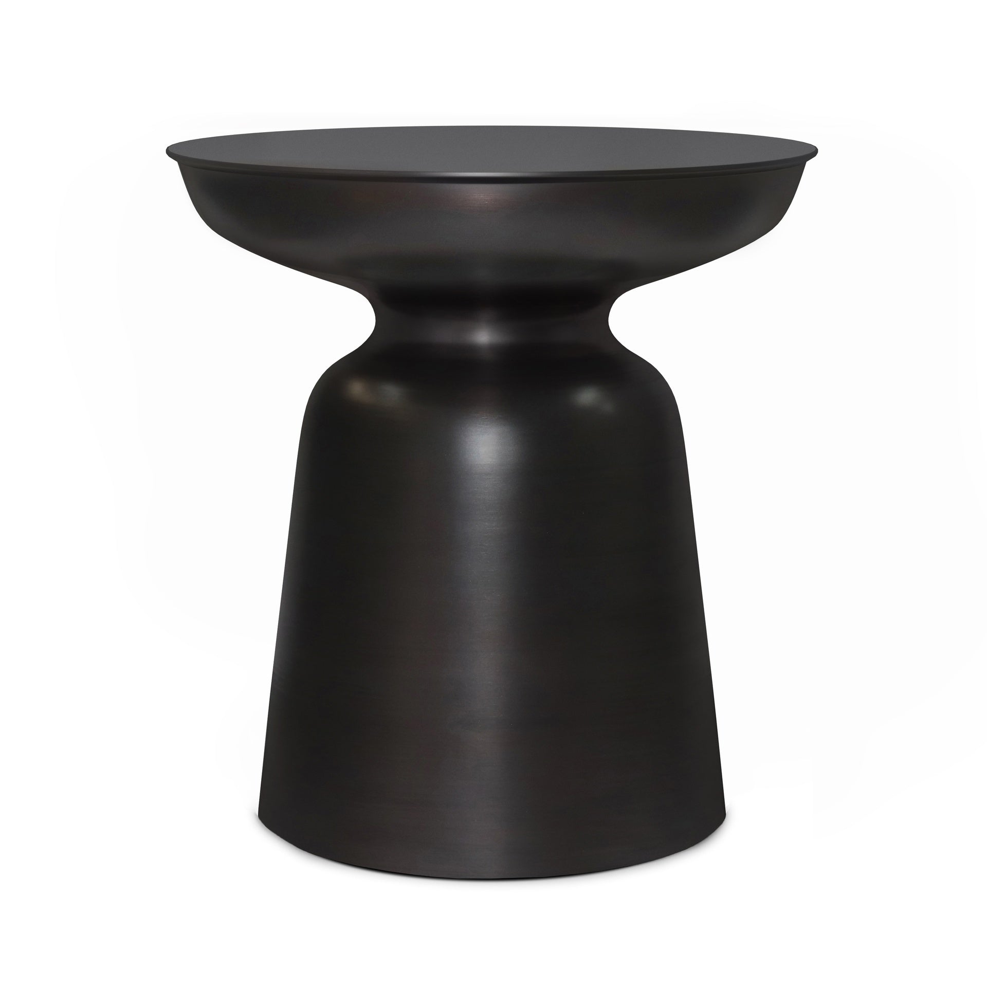 Toby 17 inch Wide Modern Industrial Metal Accent Table in Antique Copper Iron, Assembled