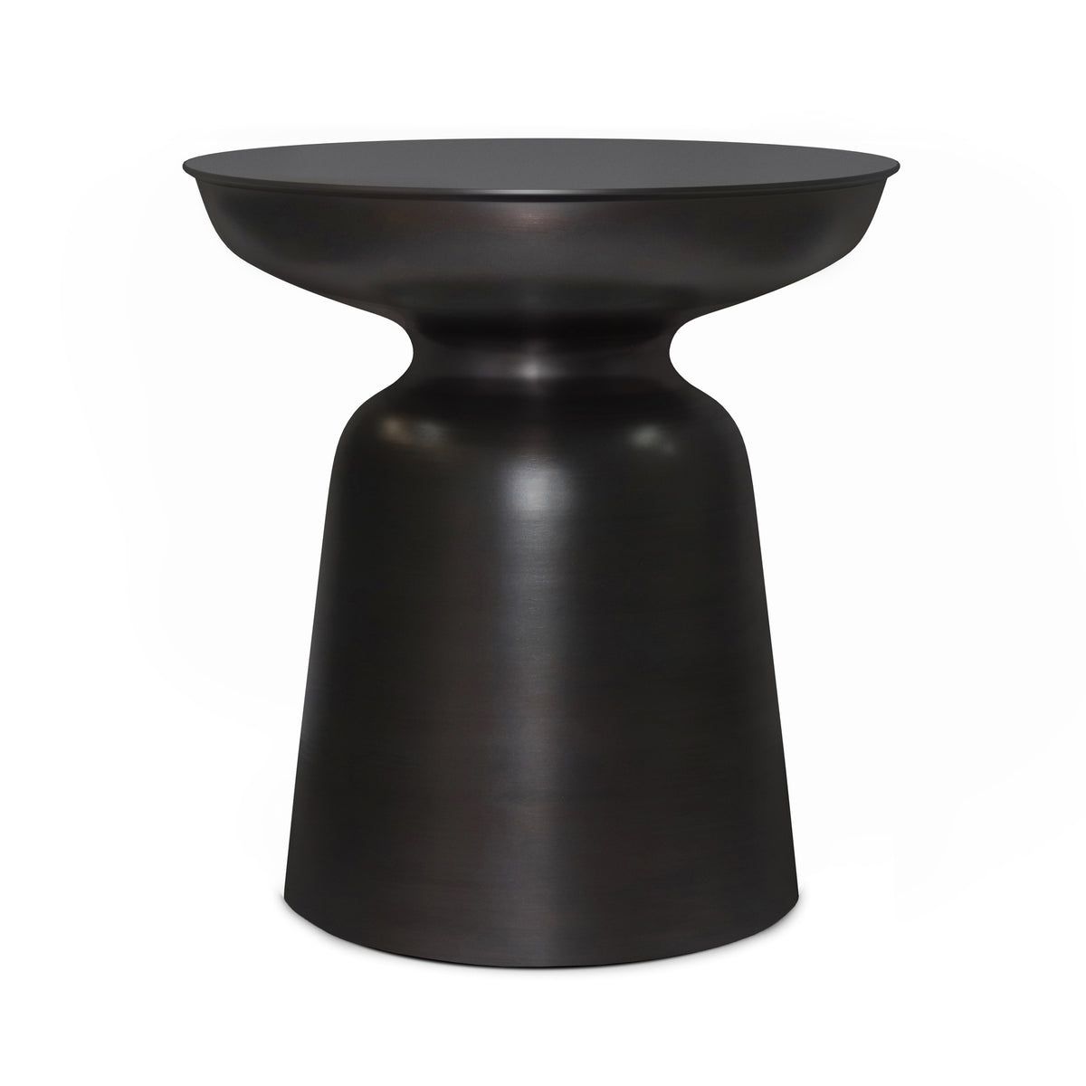 Toby 17 inch Wide Modern Industrial Metal Accent Table in Antique Copper Iron, Assembled