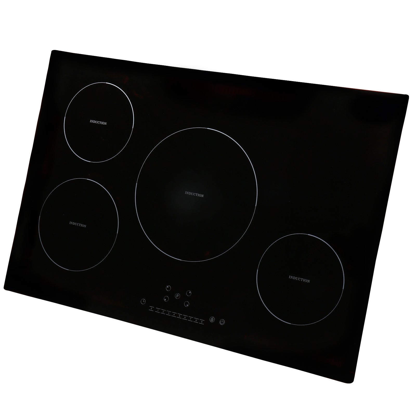 Electric Cooktop, 4 Burners, 30'' Induction Stove Top, Built-in Magnetic Cooktop 7500W, 9 Heating Level Multifunctional Burner, LED Touch Screen with Child Lock & Over-Temperature Protection