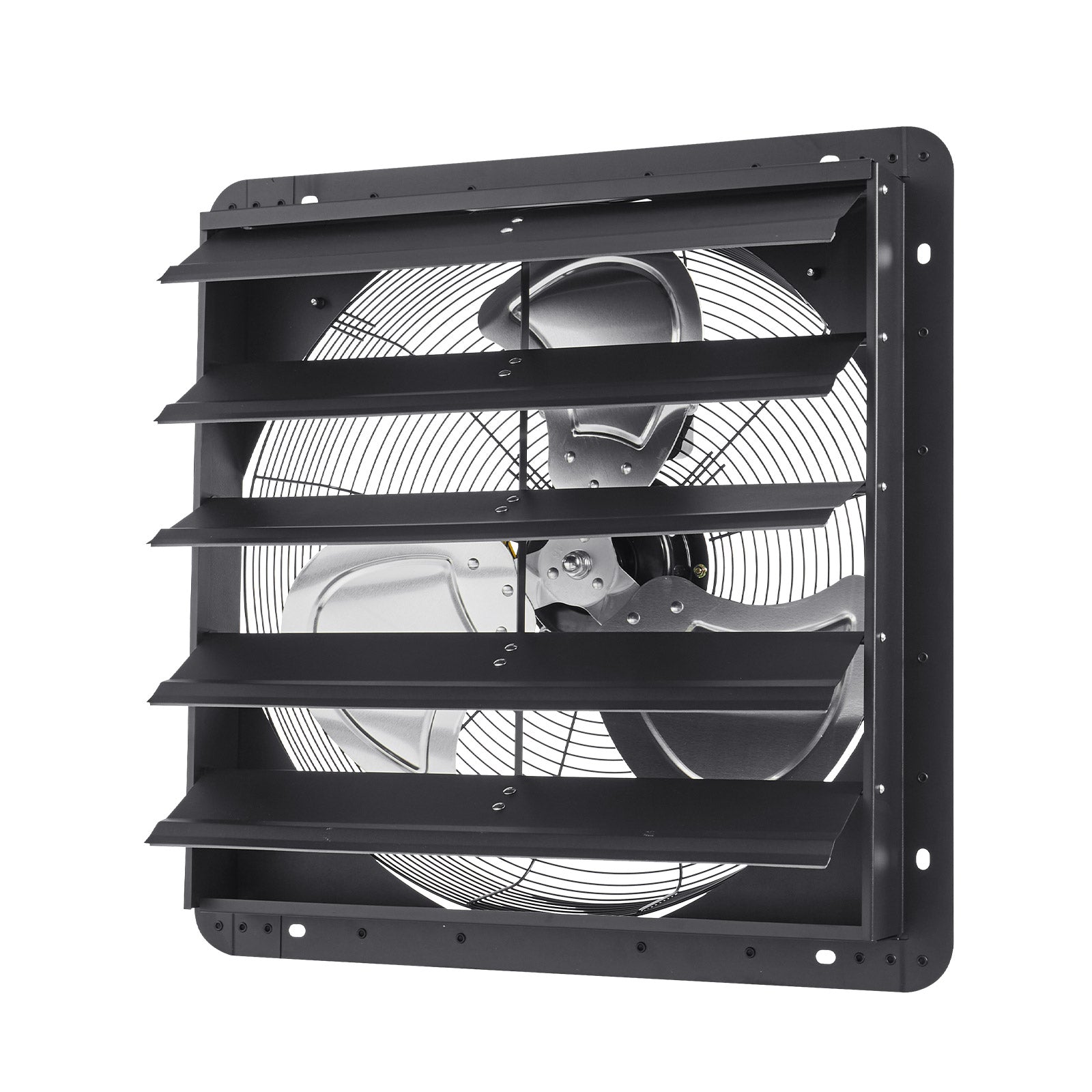 20 inch Shutter Exhaust Fan, Wall Mounted Attic Vent Fan with Smart Programming Variable Speed Temperature Control, 4800 CFM,EC Motor,Timer, for Shed,Garage,Greenhouse Ventilation Cooling,Black