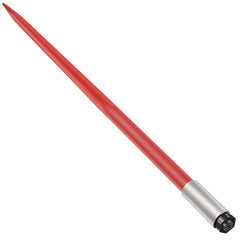 Hay Spear 49" Bale Spear 4500 lbs Capacity, Bale Spike Quick Attach Square Hay Bale Spears 1 3/4" wide, Red Coated Bale Forks, Bale Hay Spike with Hex Nut & Sleeve for Buckets Tractors Loaders