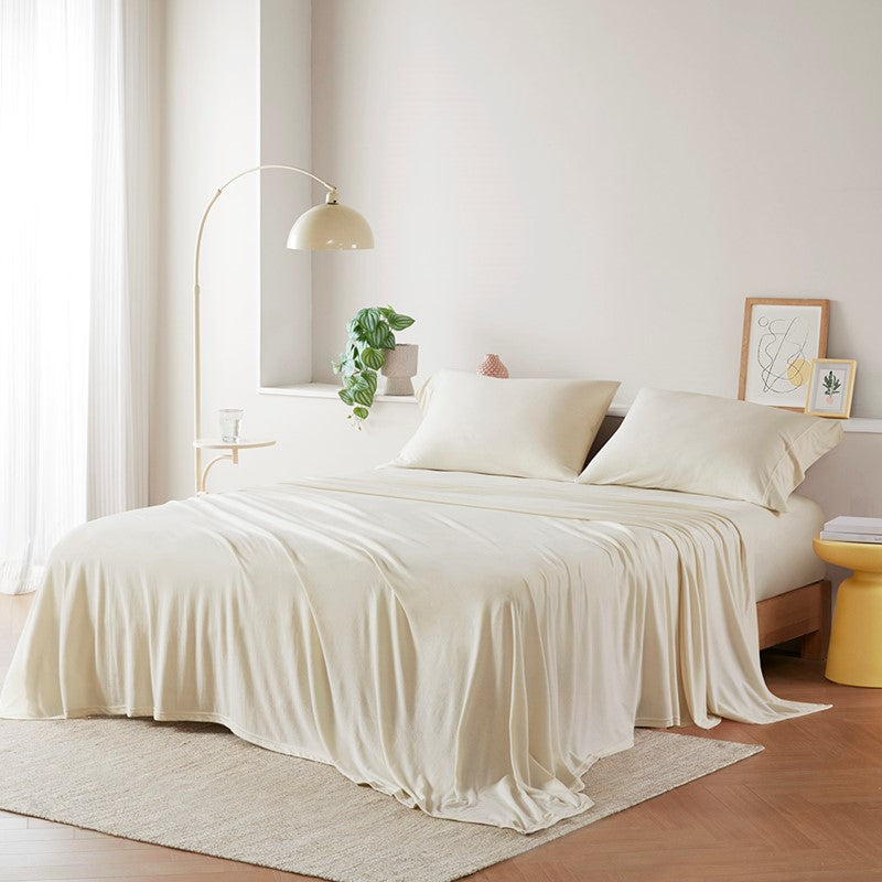 Cotton Blend Jersey Knit All Season Sheet Set Full