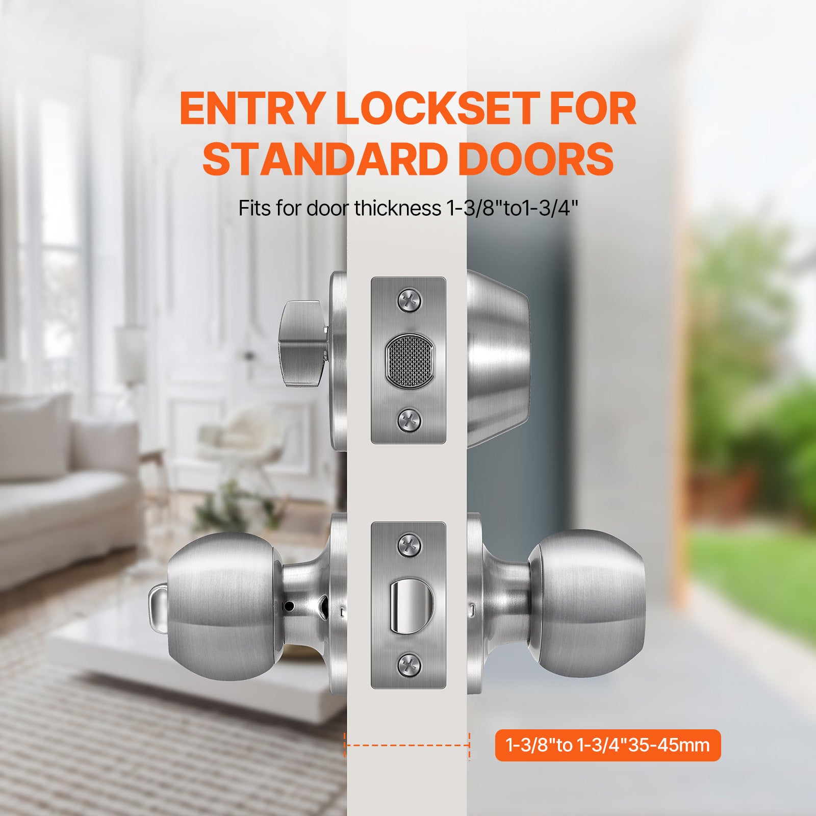 Entry Door Knob and Deadbolt Set Satin Nickel Single Cylinder Deadbolt