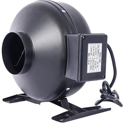 4-Inch 316 CFM Inline Duct Fan: Air Circulation Vent Blower for Hydroponics, Basements, and Kitchens