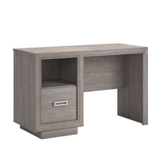 Modern Desk with a File Drawer, Brown finish
