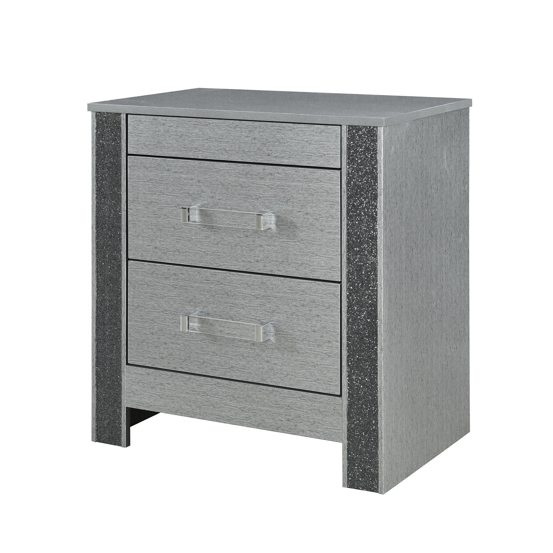 Lorenzo Silver Nightstand