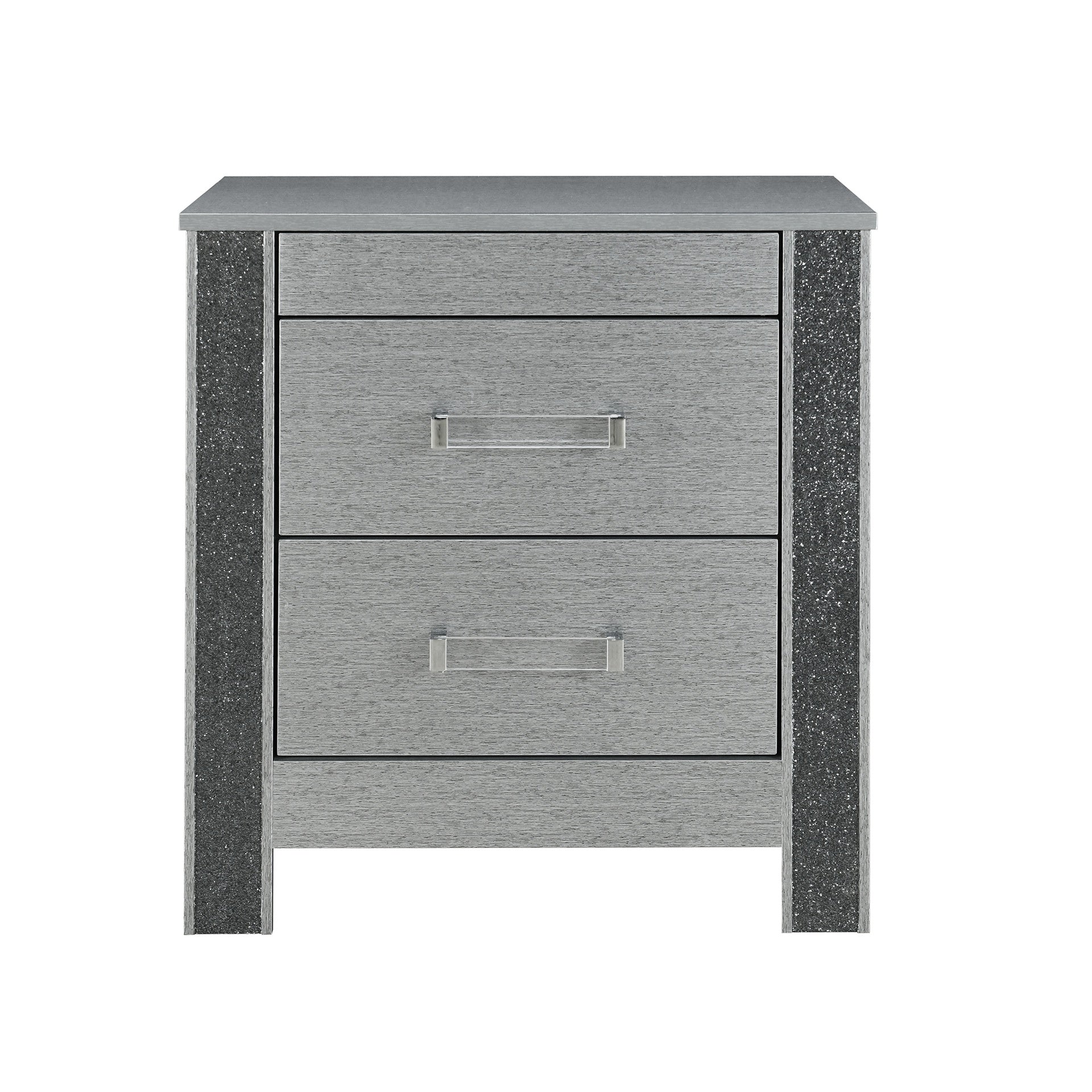 Lorenzo Silver Nightstand