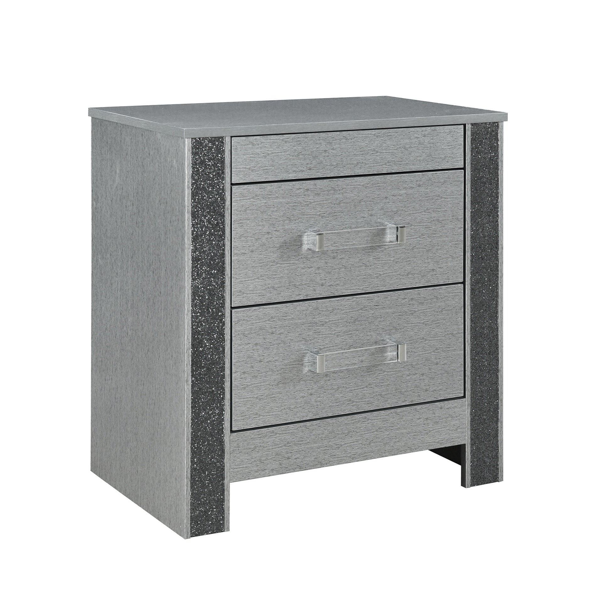 Lorenzo Silver Nightstand