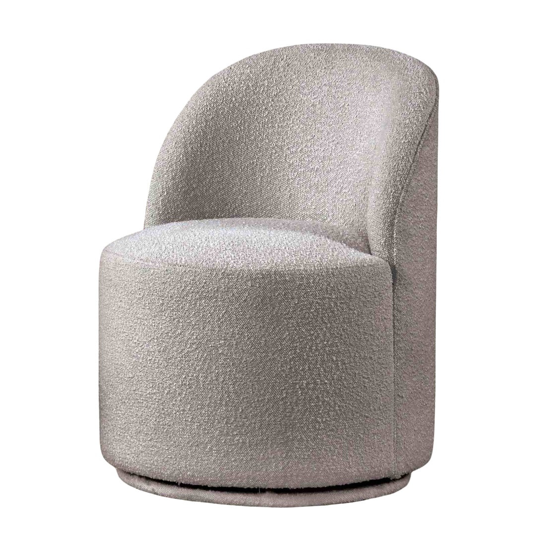 Contemporary Style 1pc Dining Swivel Chair 360 Rotate Light Gray Finish Dining Room
