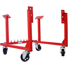 Engine Cradle with Wheels Chevy Small Block and Big Block ,Powder Coat 3in Heavy Duty Steel Construction Wheels 1000 LBS Capacity  Storage Hardware Included Easy Assembly