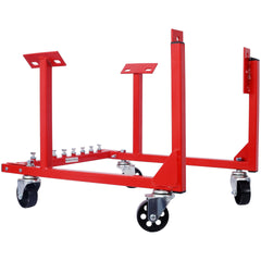 Engine Cradle with Wheels Chevy Small Block and Big Block ,Powder Coat 3in Heavy Duty Steel Construction Wheels 1000 LBS Capacity  Storage Hardware Included Easy Assembly
