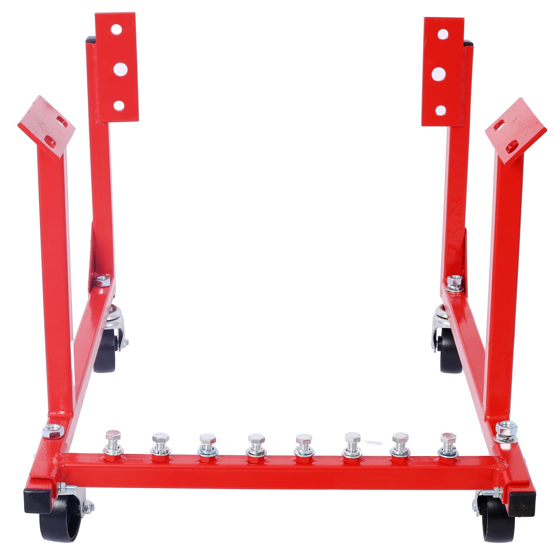 Engine Cradle with Wheels Chevy Small Block and Big Block ,Powder Coat 3in Heavy Duty Steel Construction Wheels 1000 LBS Capacity  Storage Hardware Included Easy Assembly