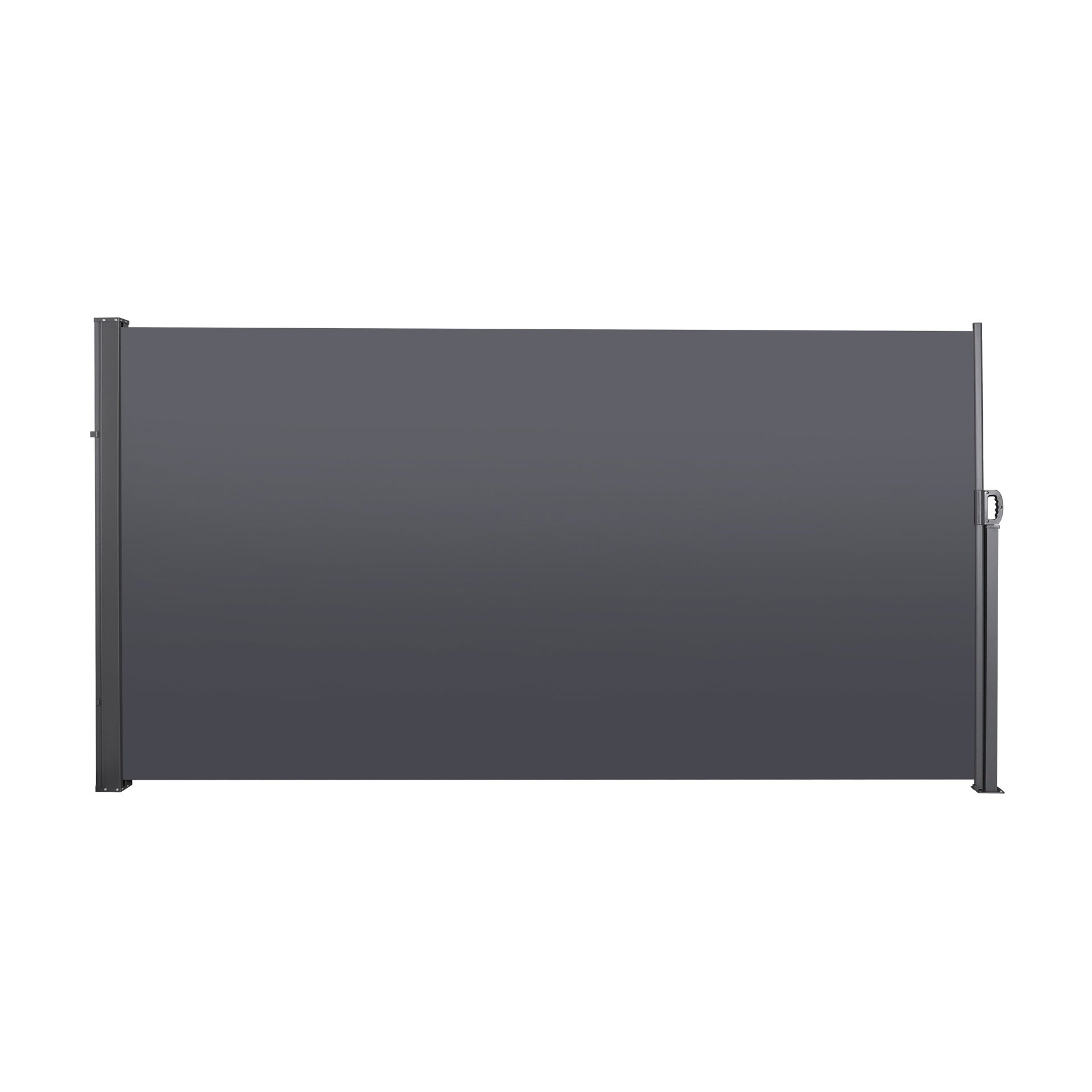 Retractable Side Screen Awning, UV Resistant, Waterproof, Patio Privacy Screen for Garden, Balcony, Courtyard(Dark Grey), 118.1" x 70.9"