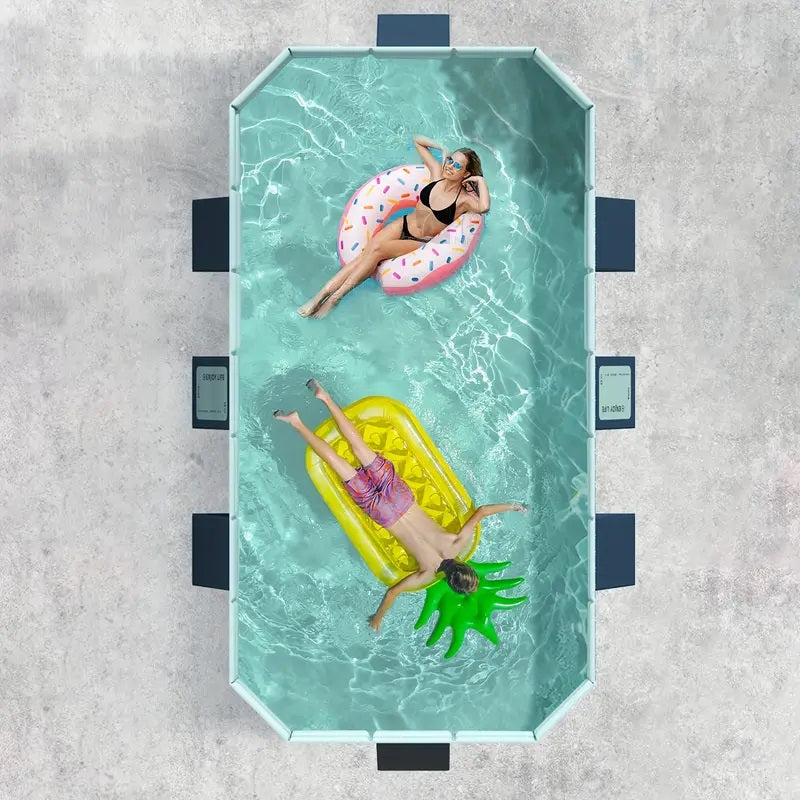 2.6m PVC folding pool (not inflatable) bathes and cools in summer, suitable for outdoor patio beach garden