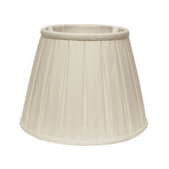 Slant Linen Box Pleat Softback Lampshade with Washer Fitter, White