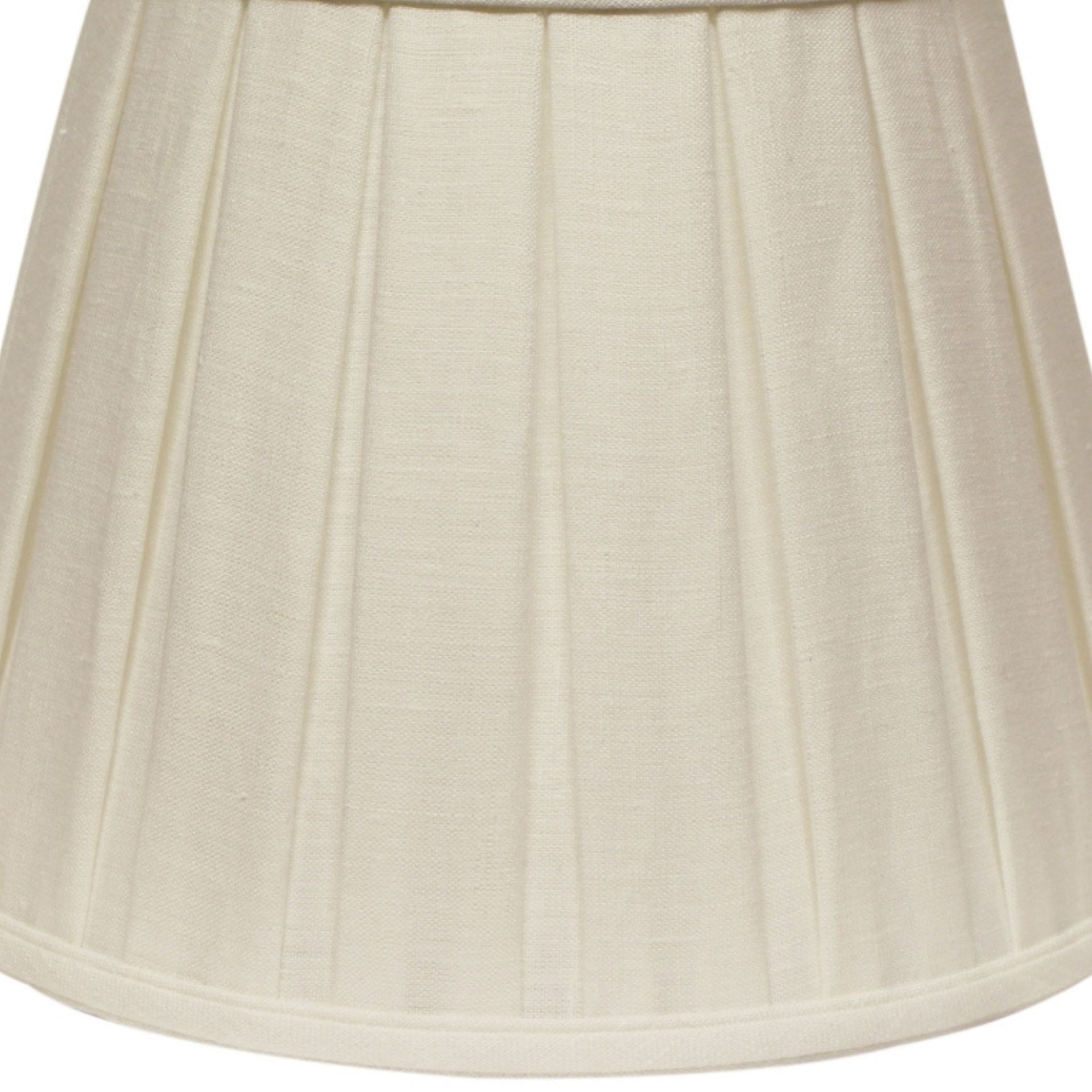 Slant Linen Box Pleat Softback Lampshade with Washer Fitter, White