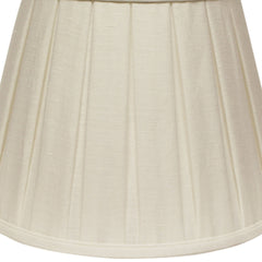 Slant Linen Box Pleat Softback Lampshade with Washer Fitter, White