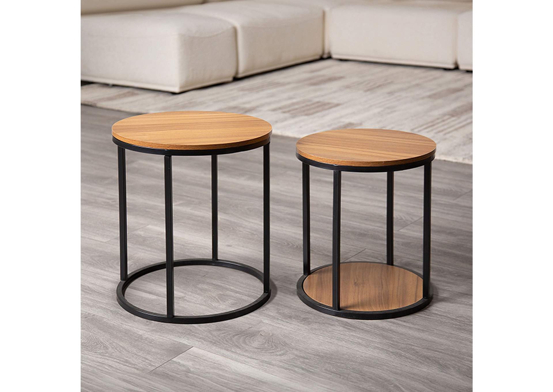 Contemporary Tables Made Of Metal And Solid Wood With Space Saving Design