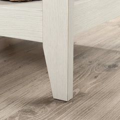Transitional L-Shaped Desk with File Drawer, White finish