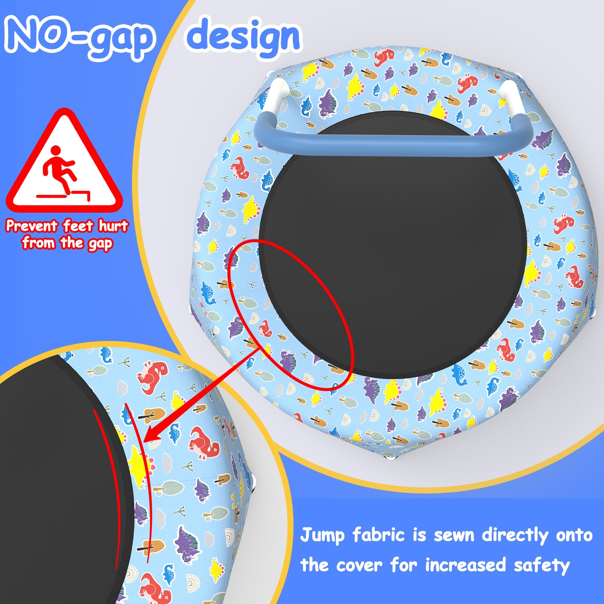 28inch Toddler Trampoline for Kids 1 Year Plus with Handle, Baby Gifts for Boys and Girls, Indoor and Outdoor