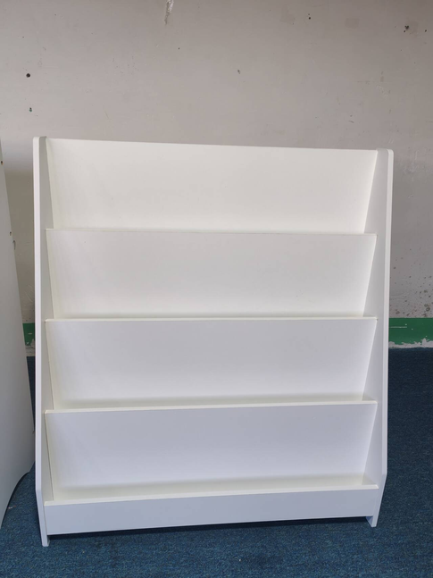 4-Tier Kids Bookshelf, Toddler Book Display Shelves, Helps Keep Bedrooms, Playrooms, and Classrooms Organized,White