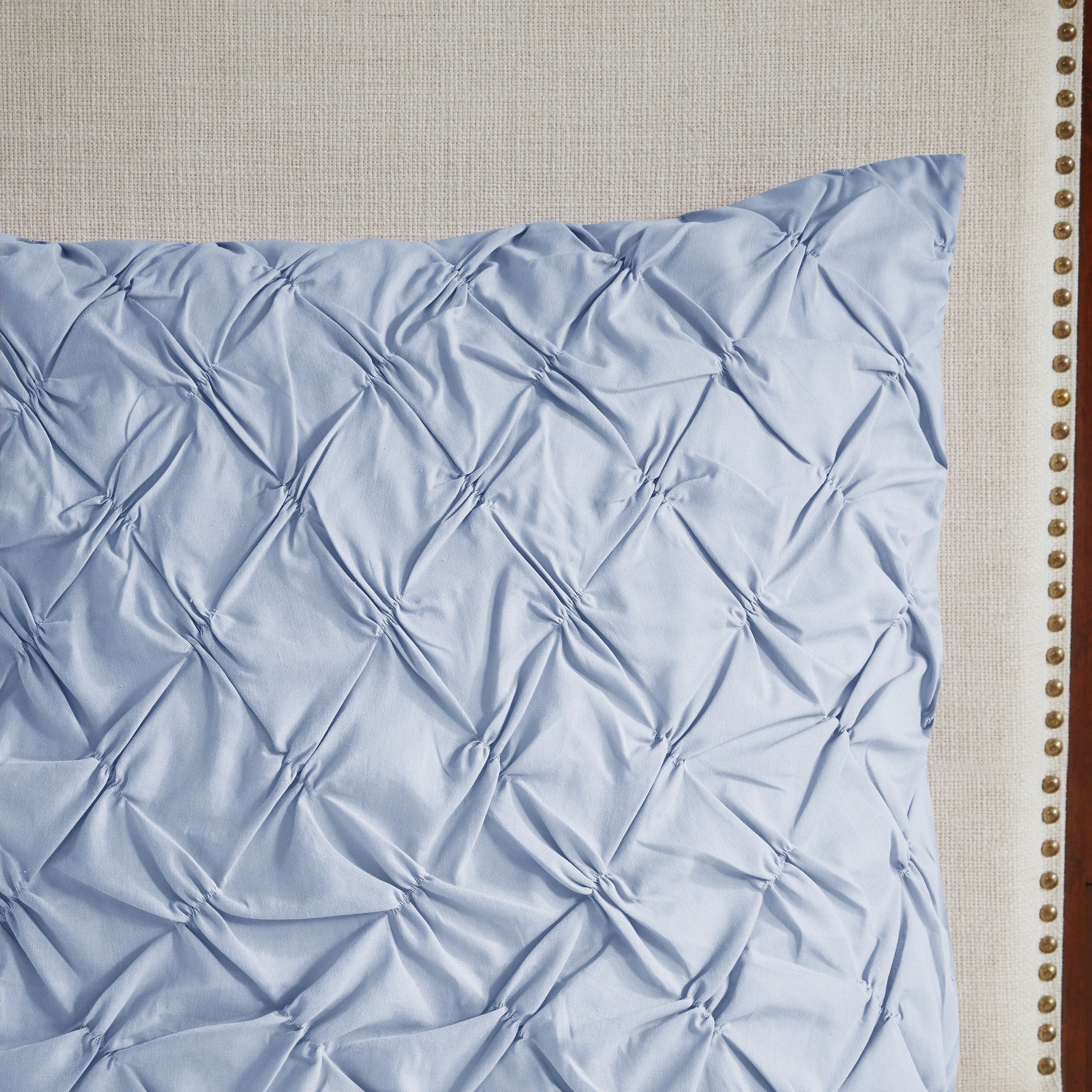 8 Piece Cotton Printed Comforter Set Blue Cal King