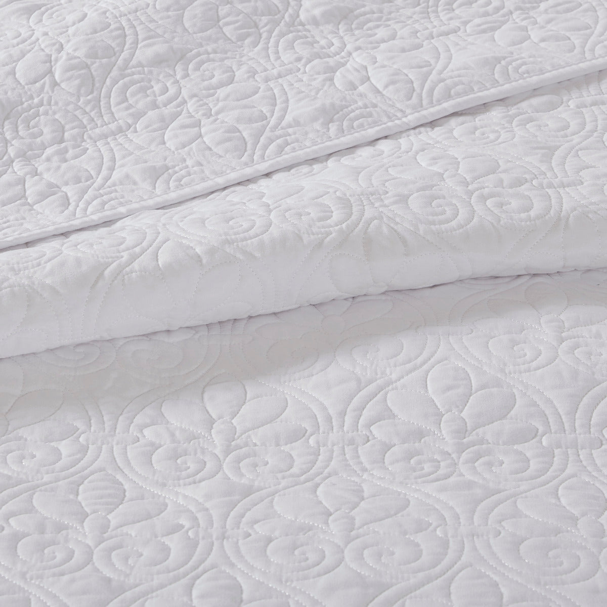 Reversible Bedspread Set White Twin