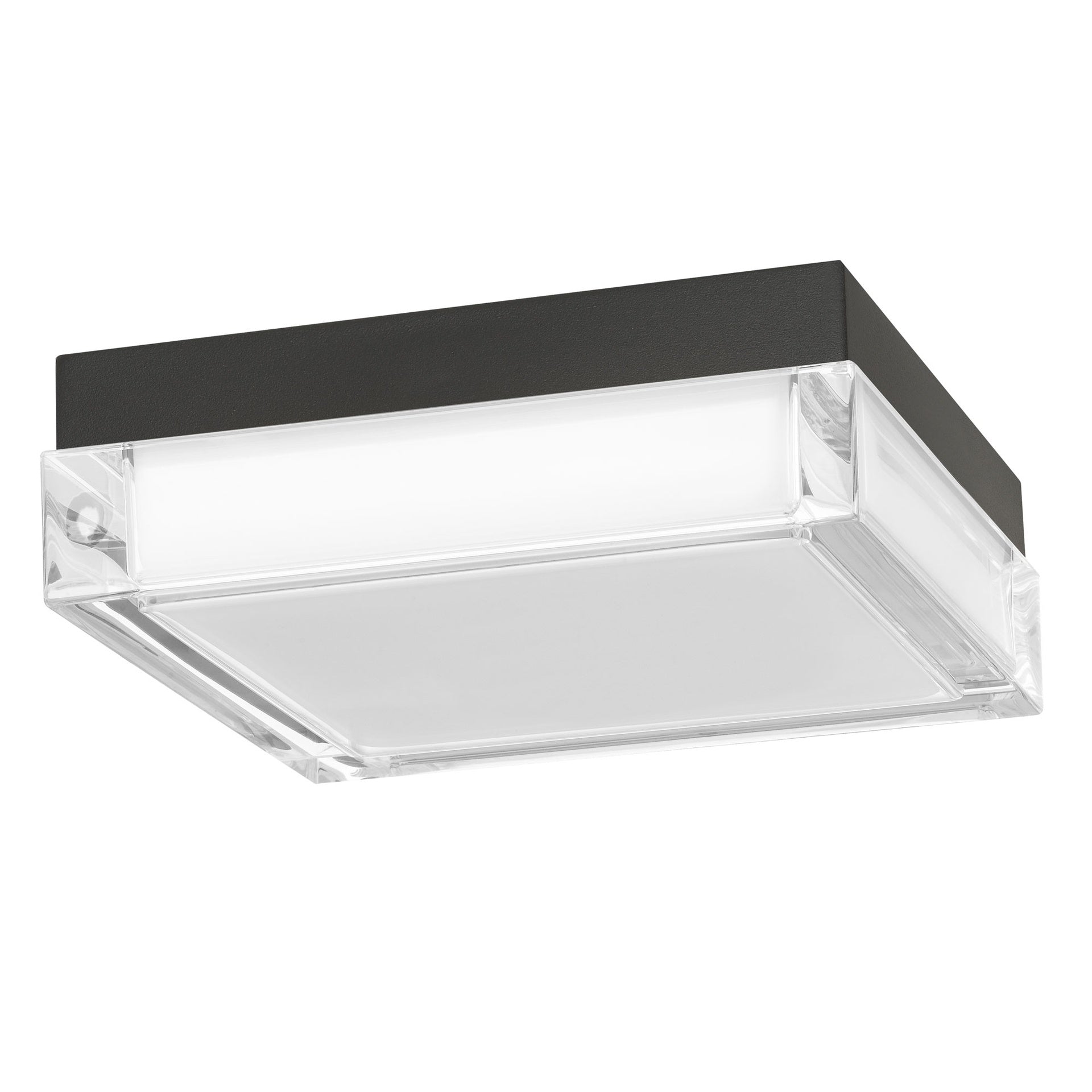 8-inch Black Integrated LED Flush Mount
