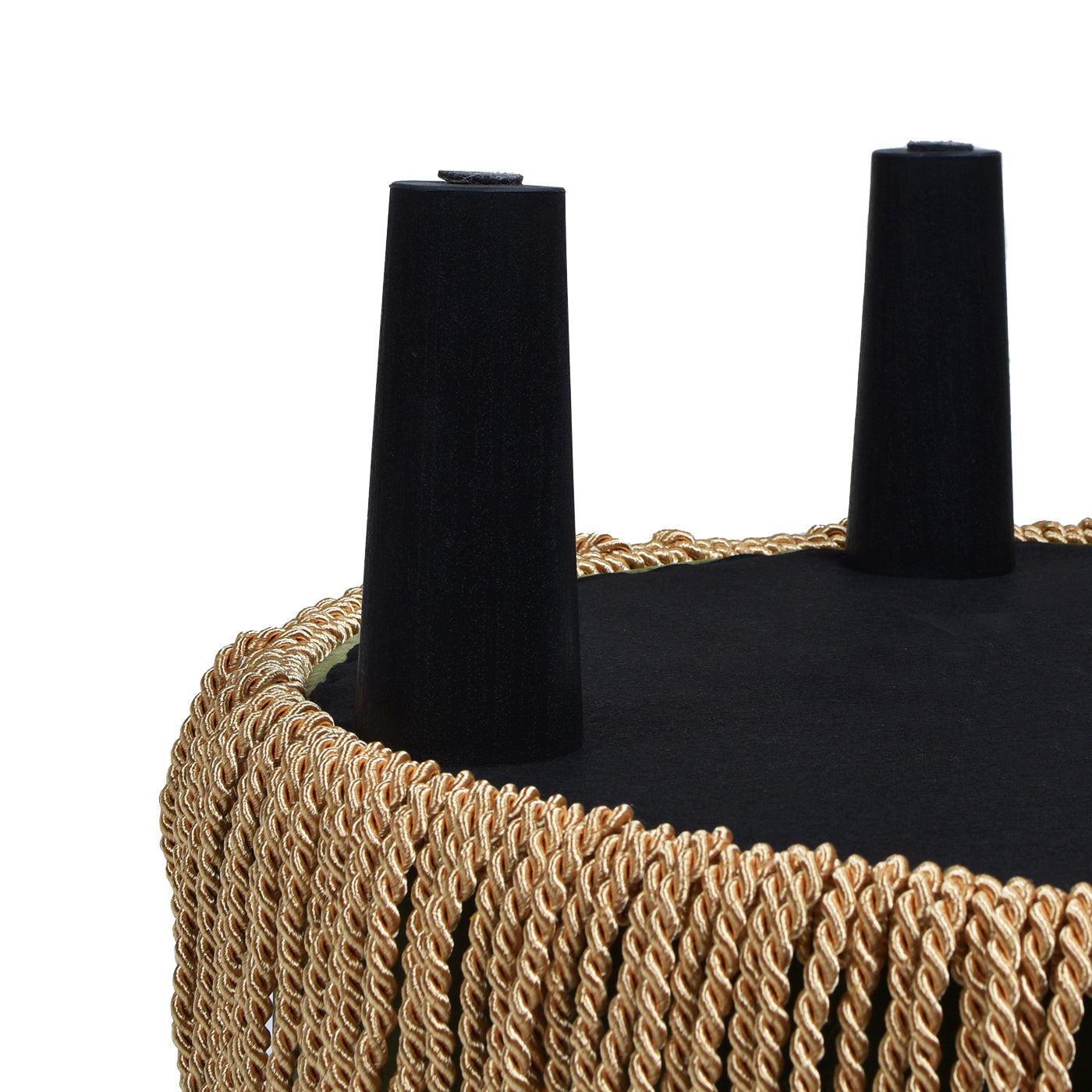 Yolanda 24" Round Upholstered Accent Ottoman, Olive Green Performance Velvet