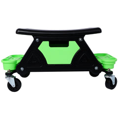 Mechanic Stool 300 LBS Capacity Garage Stool Gift for Men, Heavy Duty Rolling Mechanics Seat, with Three Slide Out Tool Trays and Drawer, Tools for Automotive Auto Repair