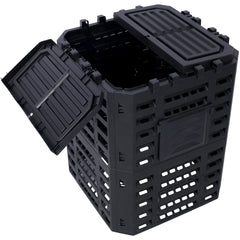 Garden Composter Bin Made from Recycled Plastic – 90 Gallons (340Liter) Large Compost Bin - Create Fertile Soil with Easy Assembly, Lightweight, Aerating Outdoor Compost Box